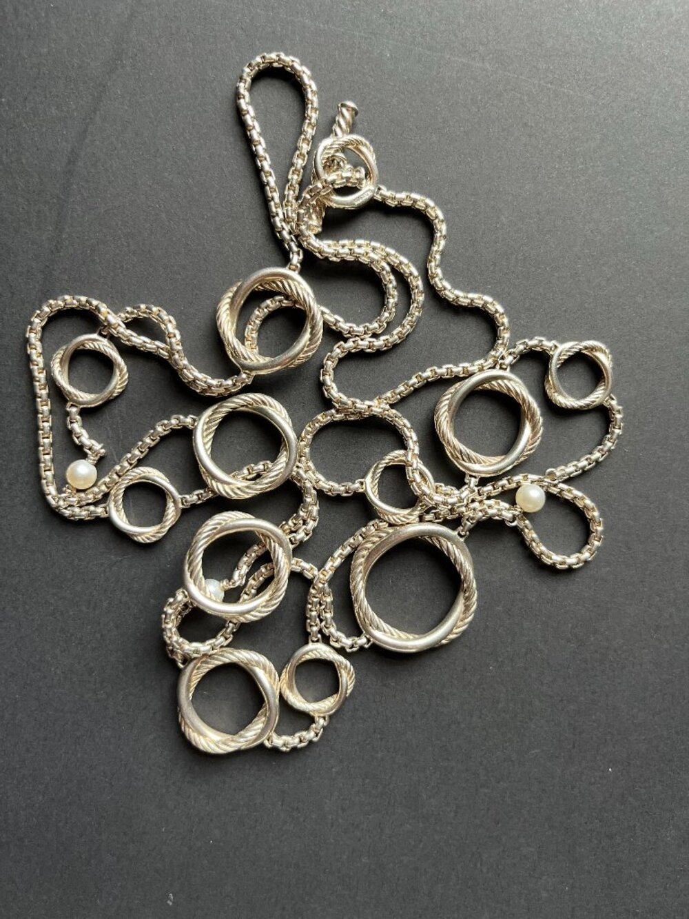 David Yurman Infinity Pearl Station Necklace